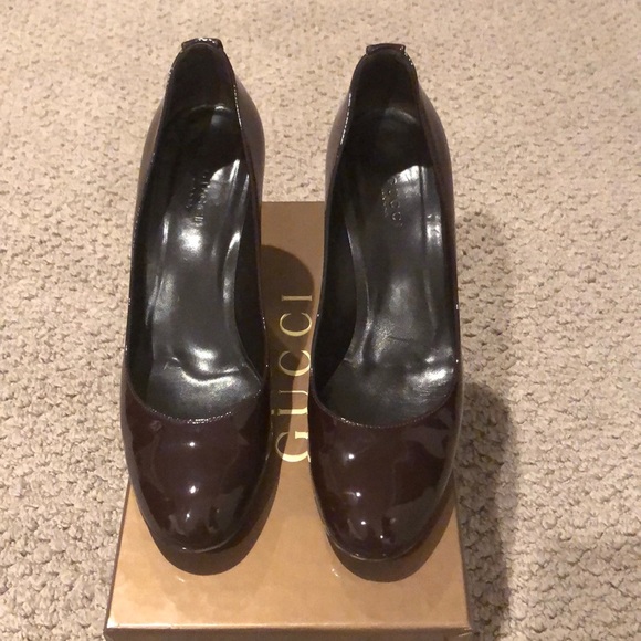 Gucci brown wedges - Picture 1 of 4